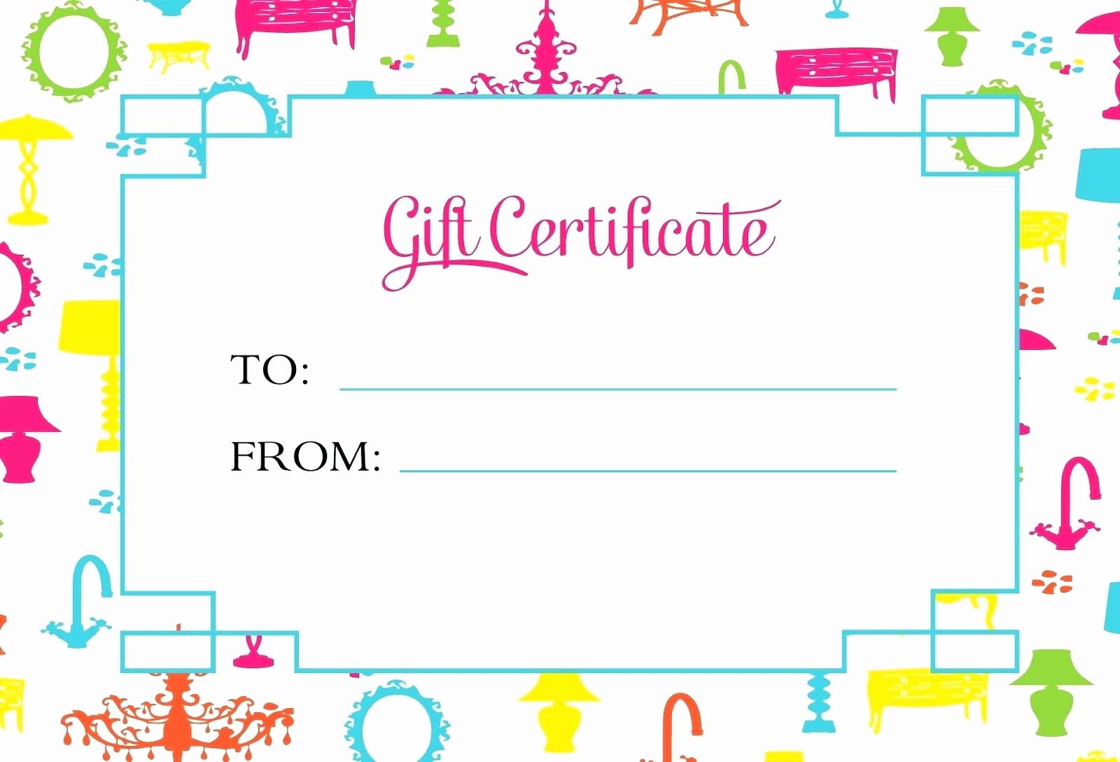 Template Shopping Spree Certificate Template