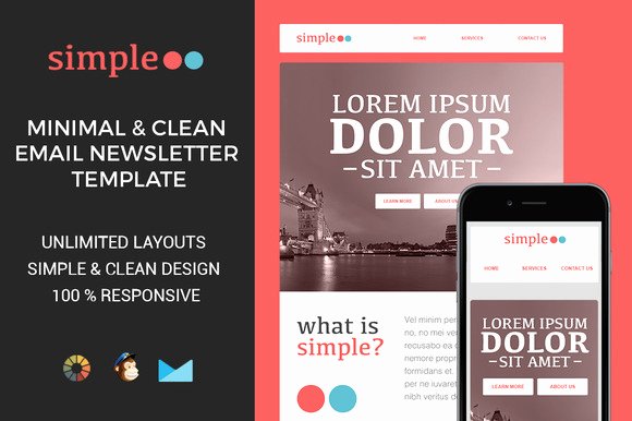 Template Simple Responsive Email Template Logotire