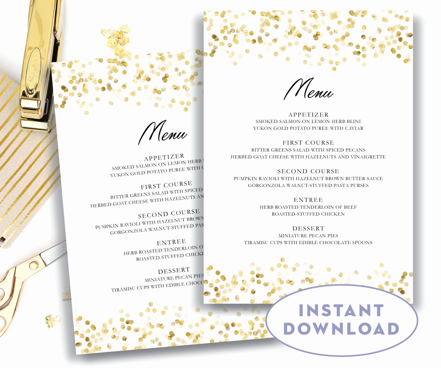 wedding menu template