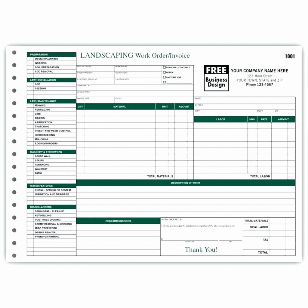Template Work order Excel Template
