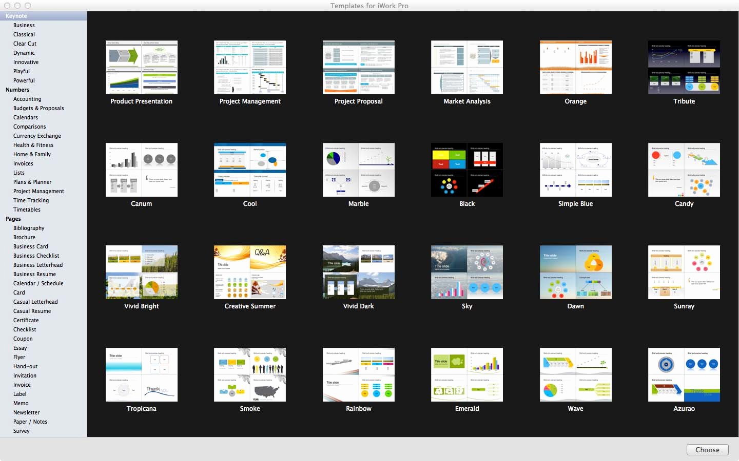 Templates for Iwork Pro Mac
