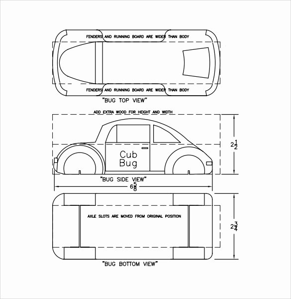 Templates for Pinewood Derby Cars