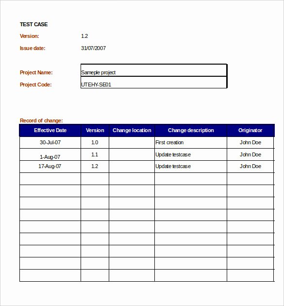 Test Case Template – 17 Free Word Excel Pdf Documents