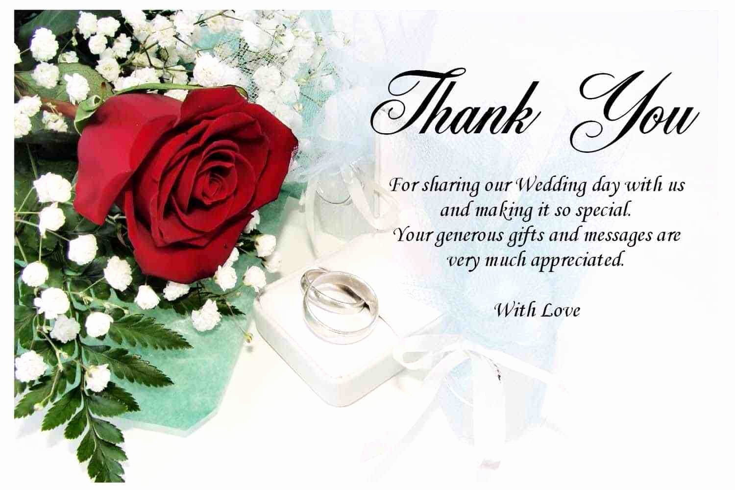 Thank You Letter after Wedding Ceremony
