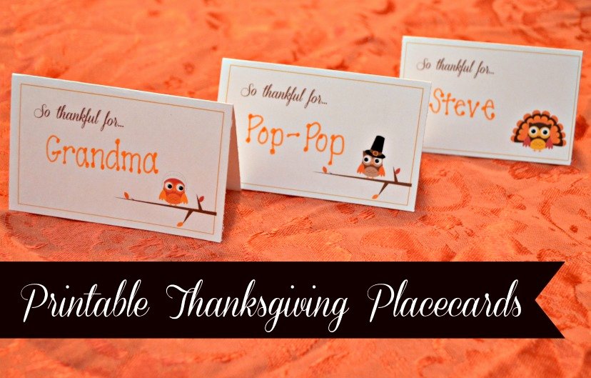 Thanksgiving Table Name Cards Templates – Happy Easter
