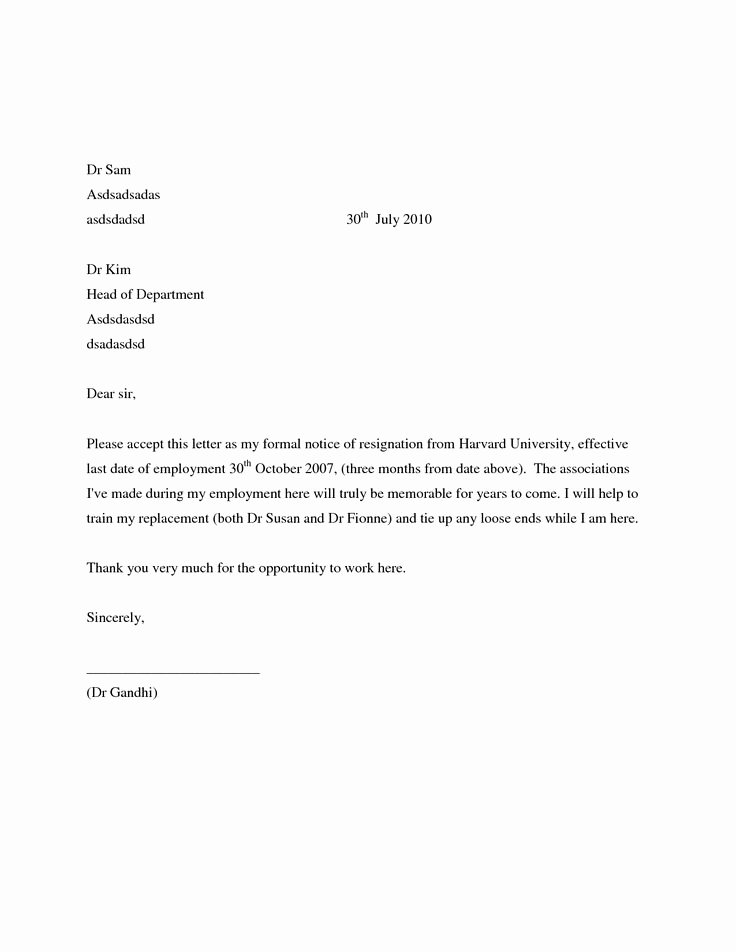 The 25 Best Simple Resignation Letter format Ideas On