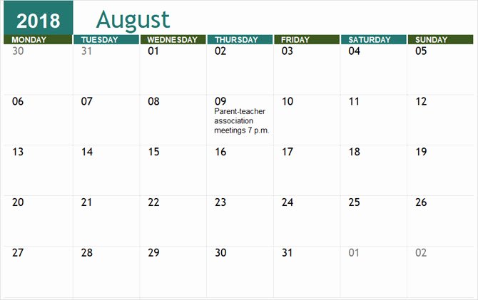 best free calendar templates microsoft office