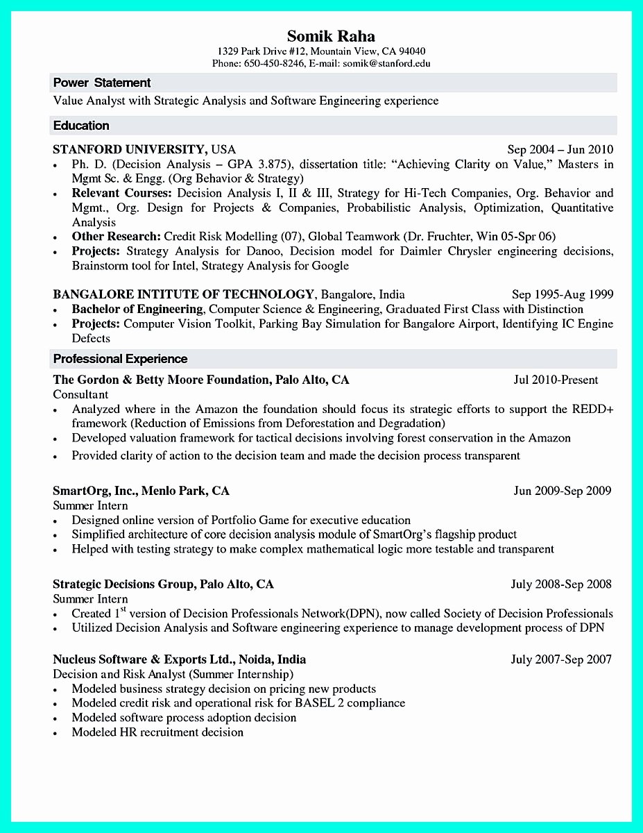 The Best Puter Science Resume Sample Collection