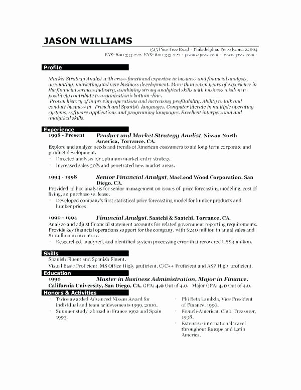 The Best Resume Template – Administrativelawjudgefo