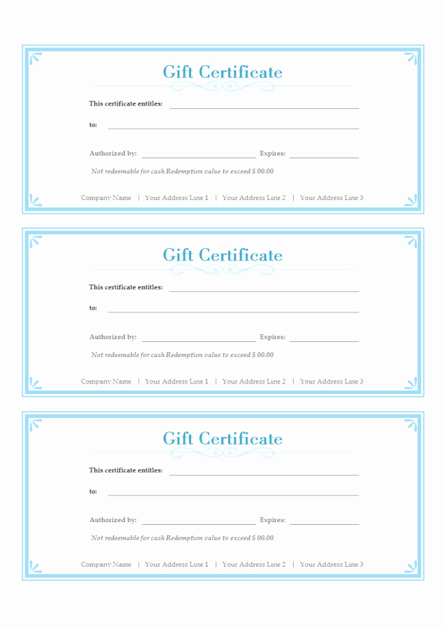 The Gallery for Free Gift Certificate Template
