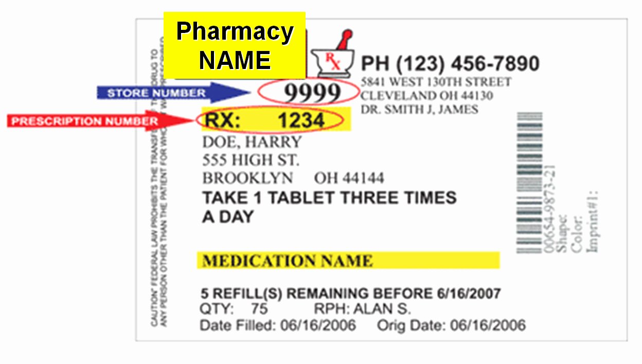 Printable Blank Walgreens Prescription Label Template