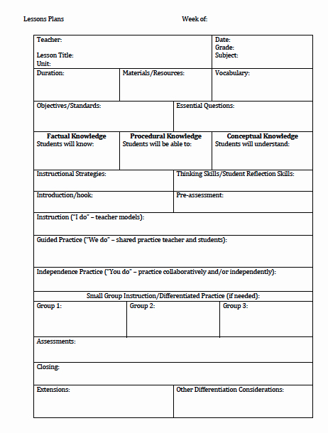 The Idea Backpack Unit Plan and Lesson Plan Templates for