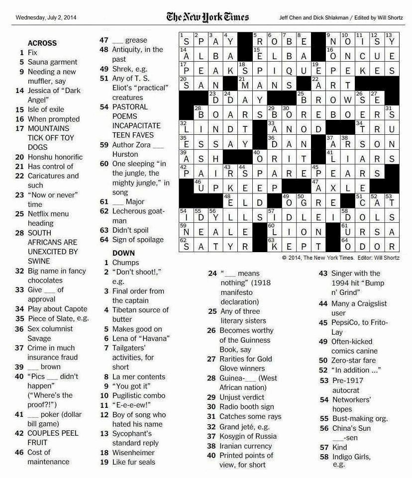 Short order Fare Crossword Clue Latter Example Template