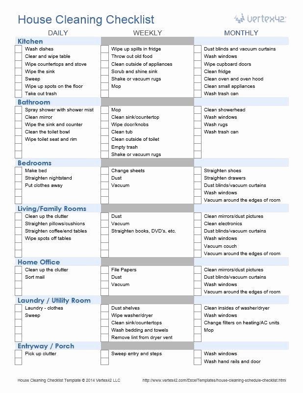 This is A Great House Cleaning Checklist This Site Also