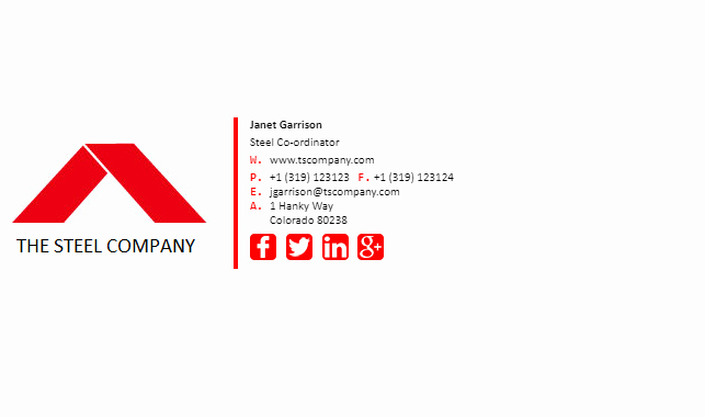 This is A Professional Email Signature Template