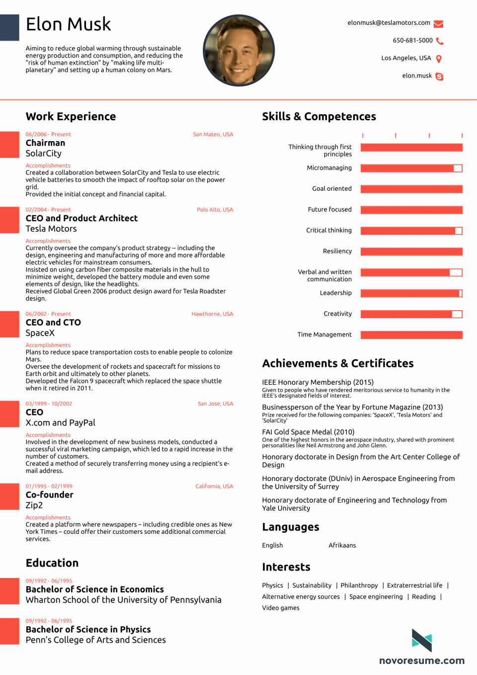 This Résumé for Elon Musk Proves You Never Ever Need to