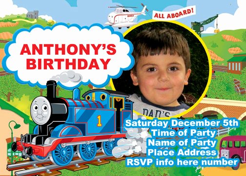 Thomas the Train Birthday Party Invitations Template