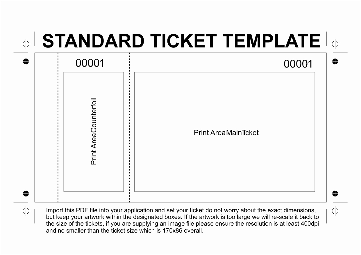Ticket Template Word