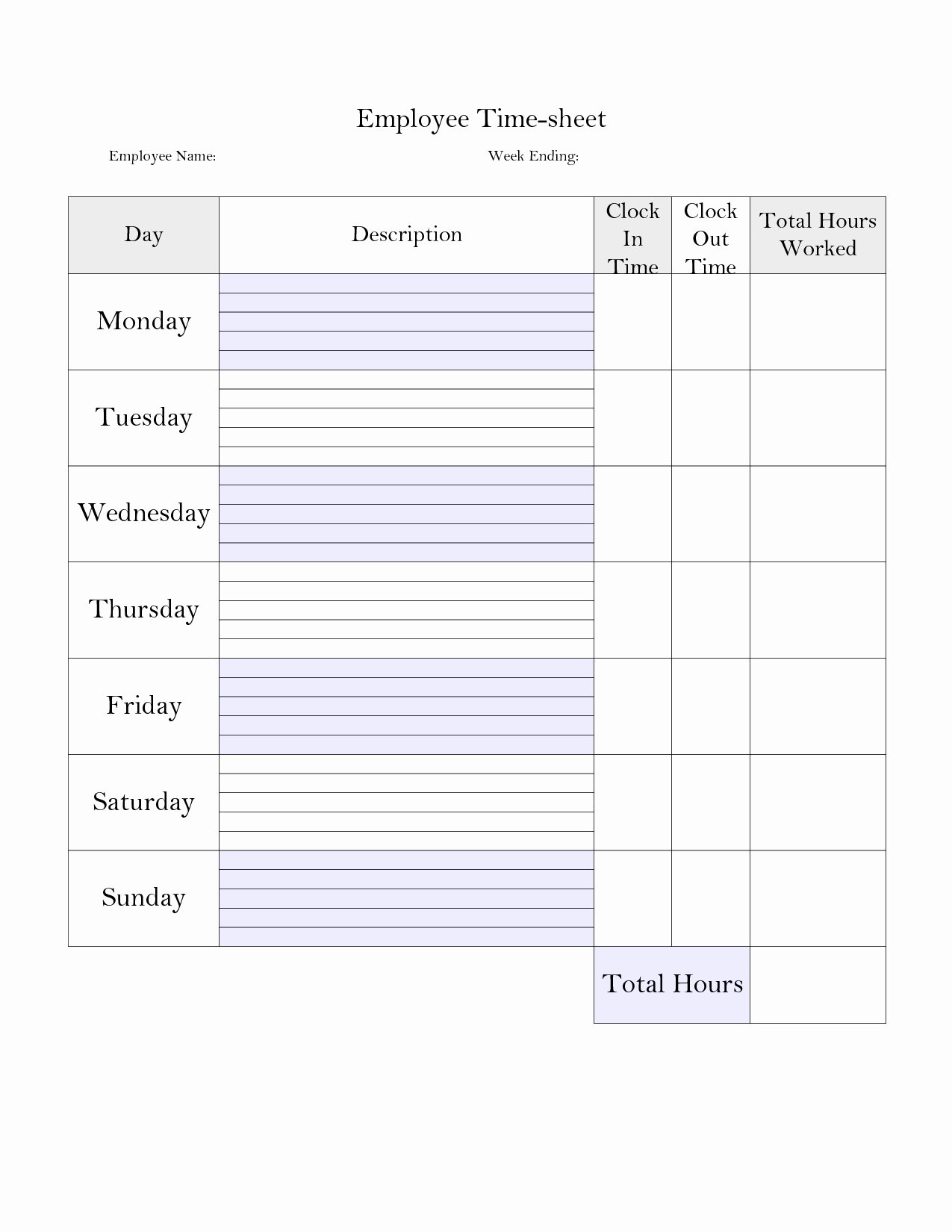 Time Card Template