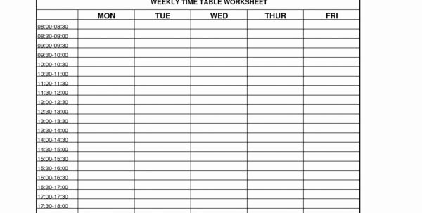 Time Management Sheets Template Time Management