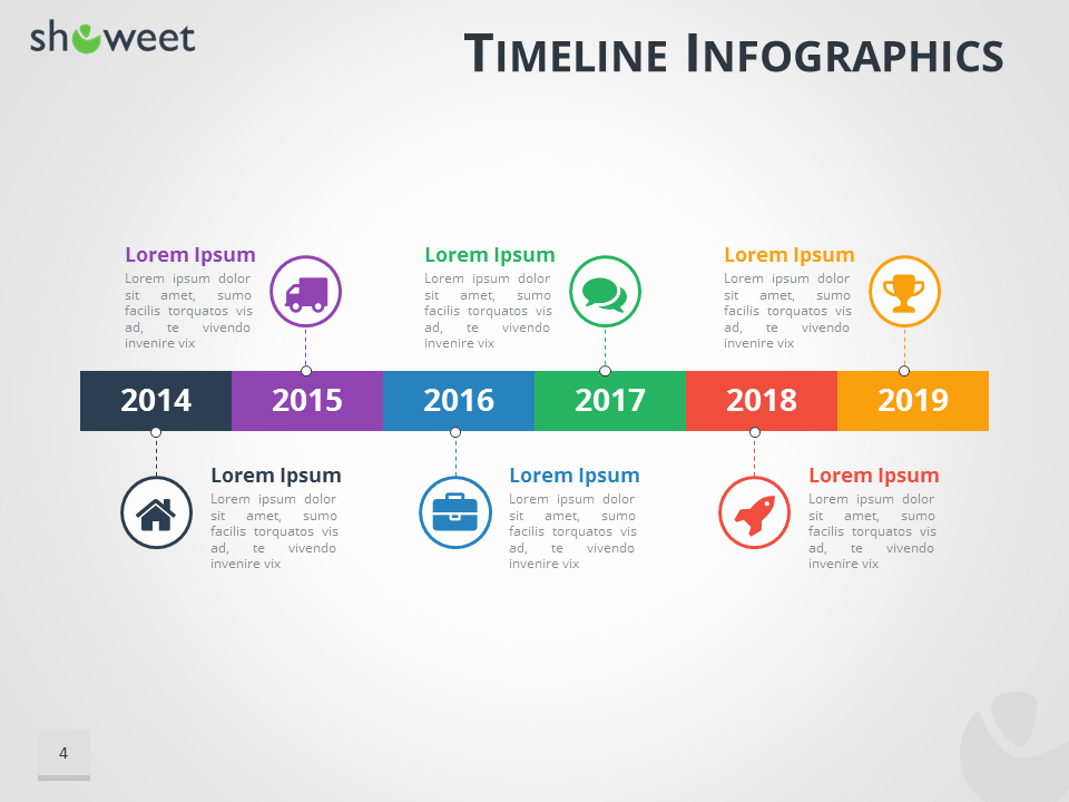 Timeline Infographics Templates for Powerpoint