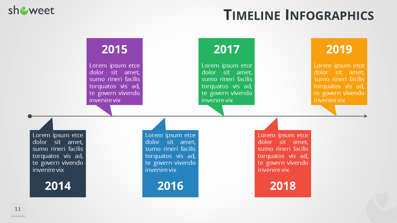 Timeline Infographics Templates for Powerpoint