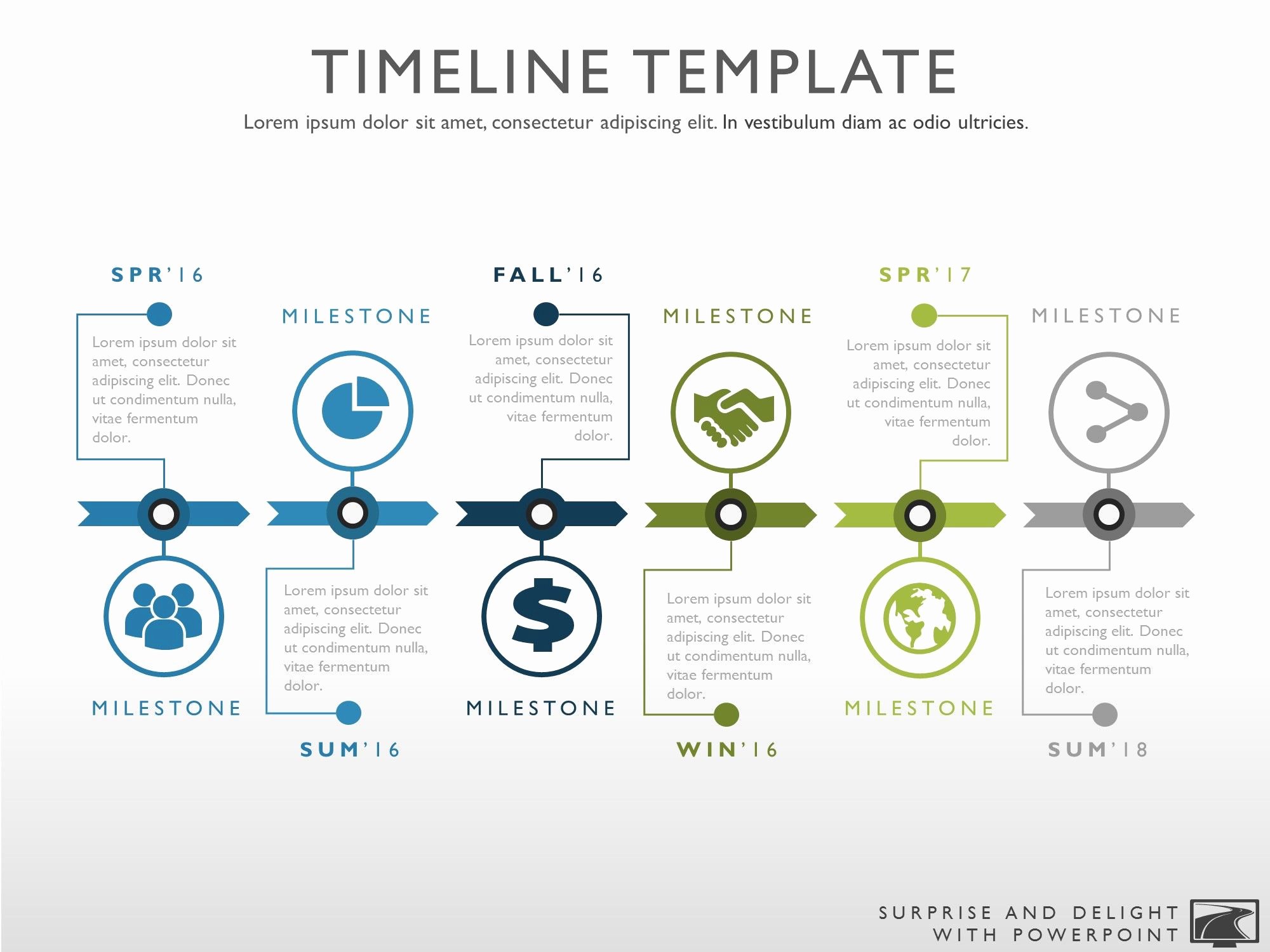 Timeline Template for Powerpoint Great Project Management