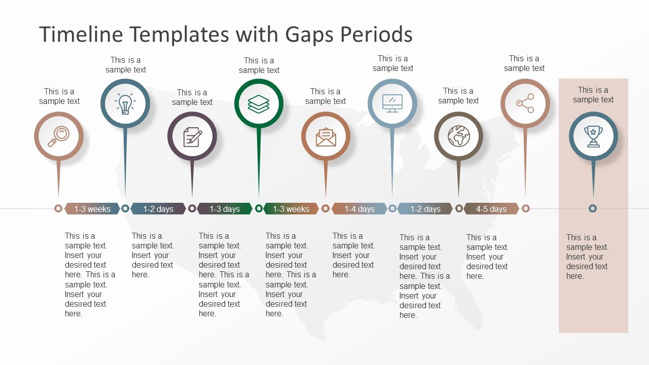 Timeline Templates with Gaps Periods Slidemodel