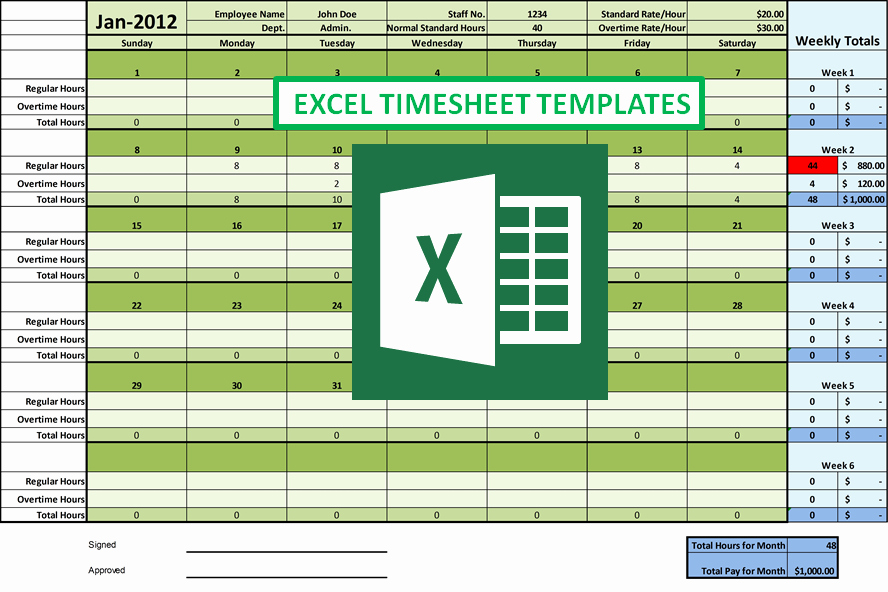 Timesheet Excel Template