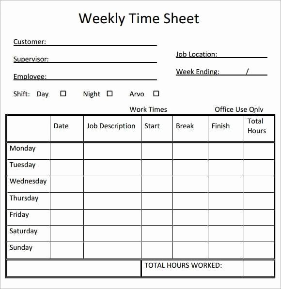 Timesheet Templates Find Word Templates