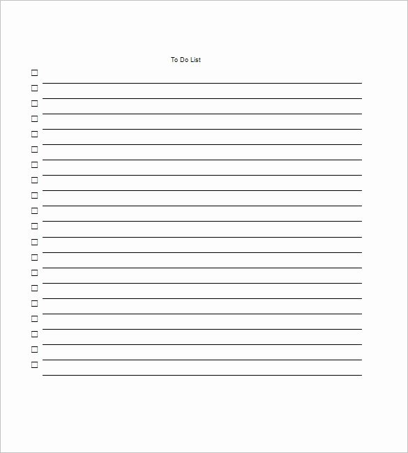 To Do List Template 12 Free Sample Example format
