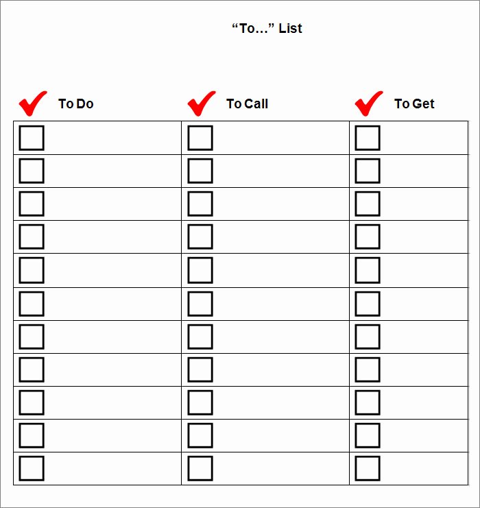 To Do List Template Free Templates