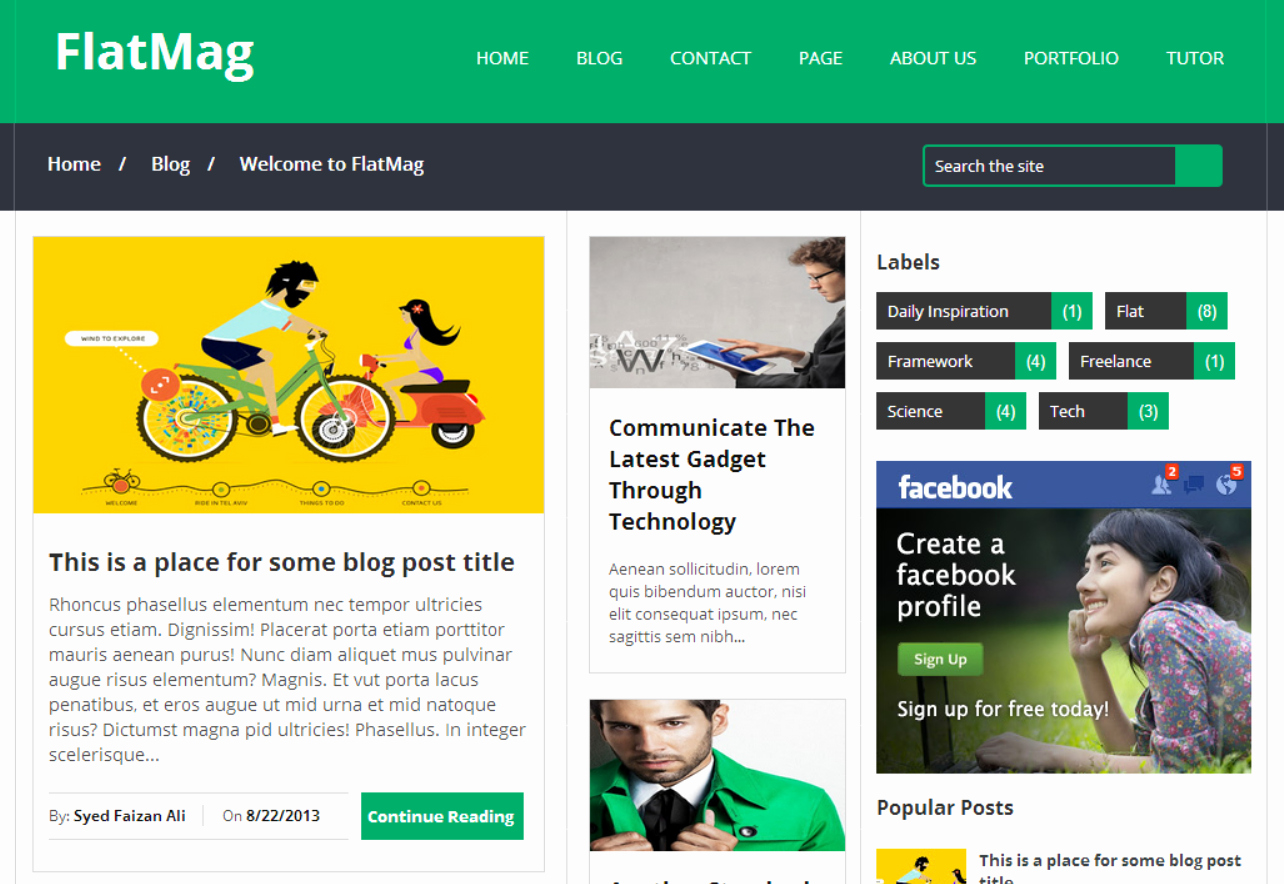 Top 10 Best Blogger Templates Of 2014 Available Online