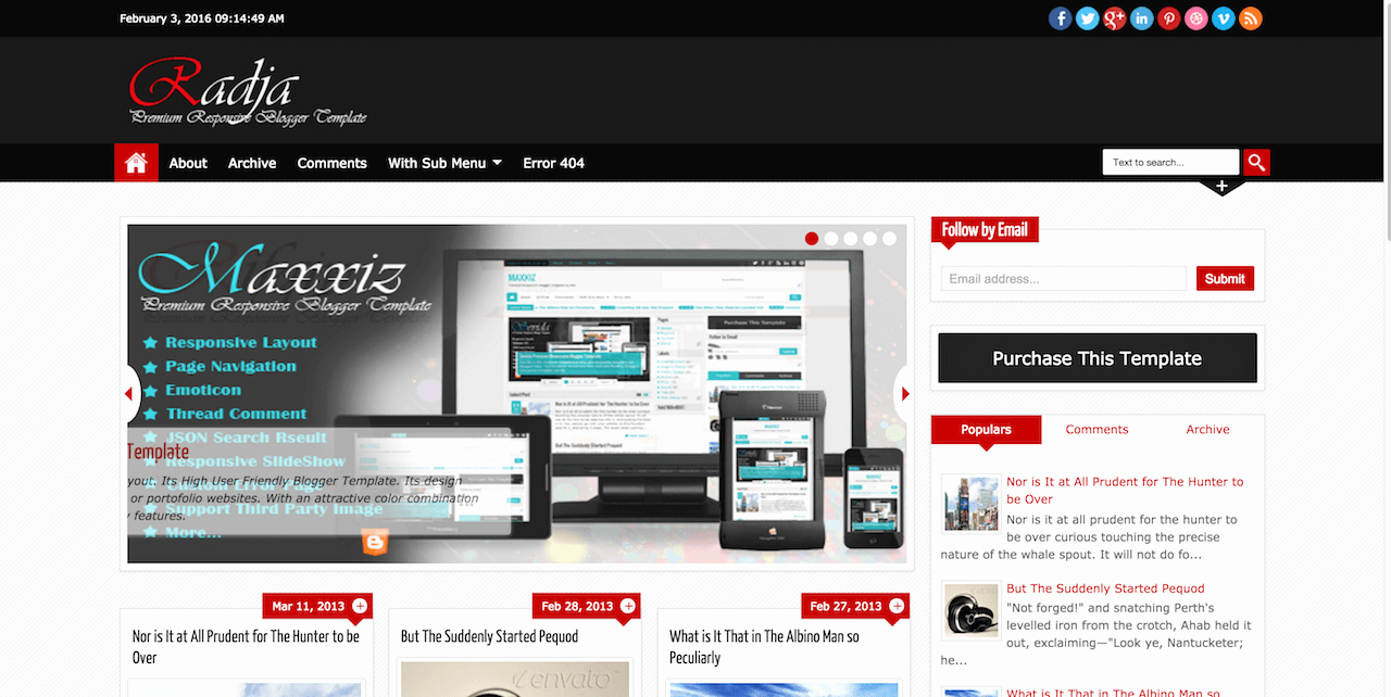 Top 10 Best Free Responsive Blogger Templates