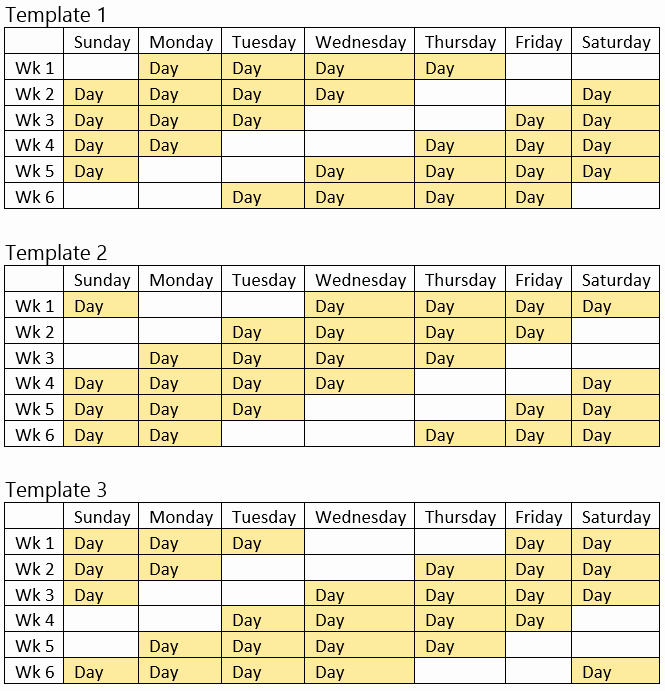 top schedule examples 8 hour shifts for 24x7 coverage