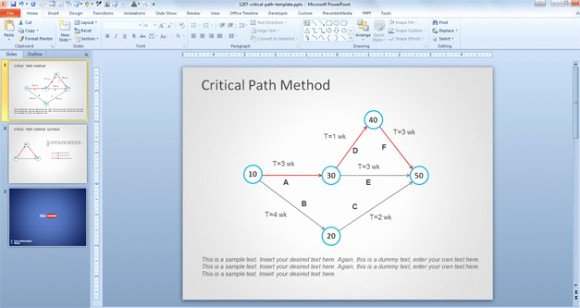 Top 4 Critical Path Diagram Template for Powerpoint