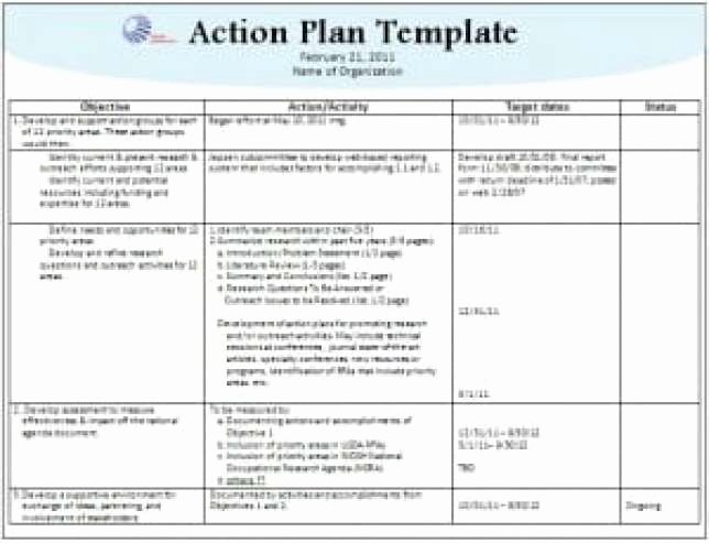 Top 6 Free Action Plan Templates Word Templates Excel