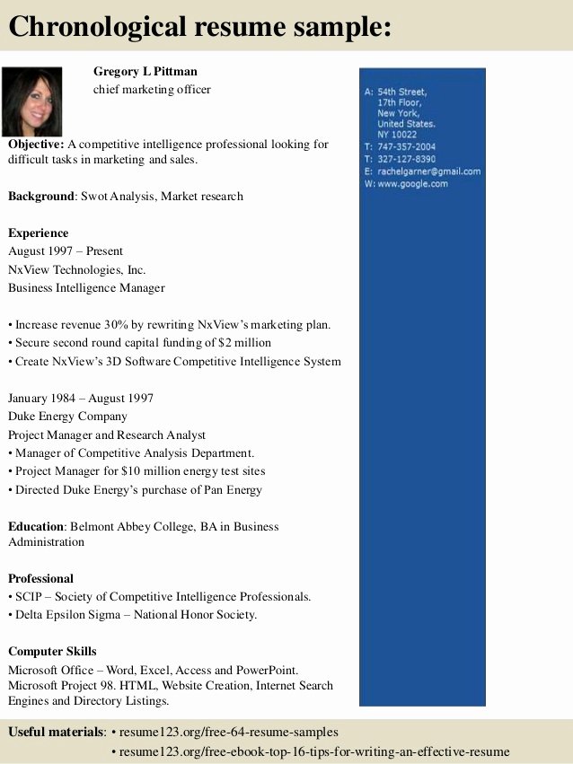 Top 8 Chief Marketing Officer Resume Samples