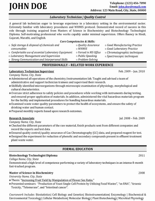 Top Biotechnology Resume Templates &amp; Samples