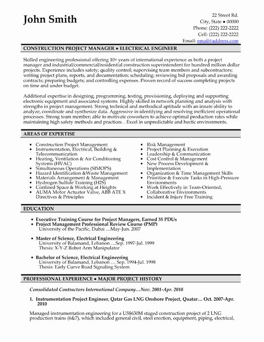 Top Construction Resume Templates &amp; Samples