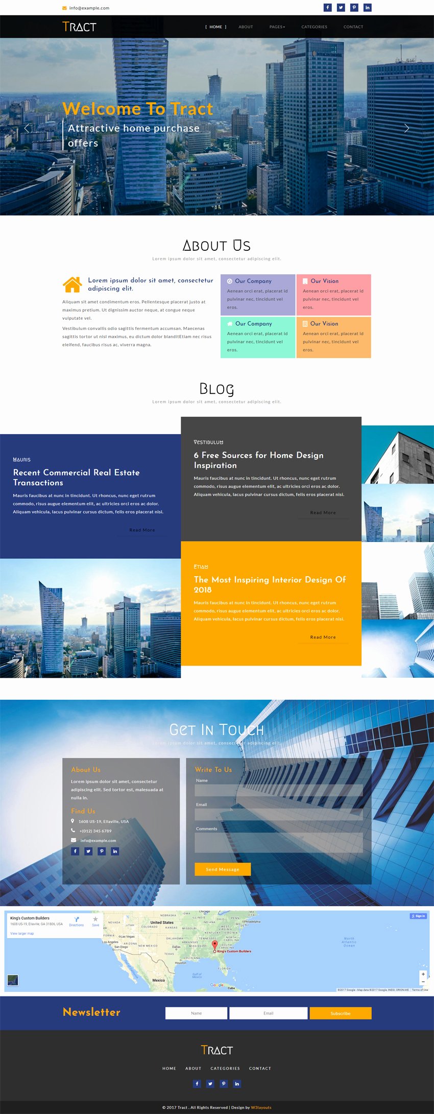 Tract A Real Estate Category Bootstrap Responsive Web Template