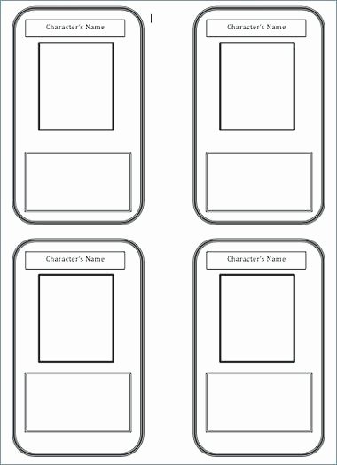 Trading Card Template Printable Cards Maker Free Download
