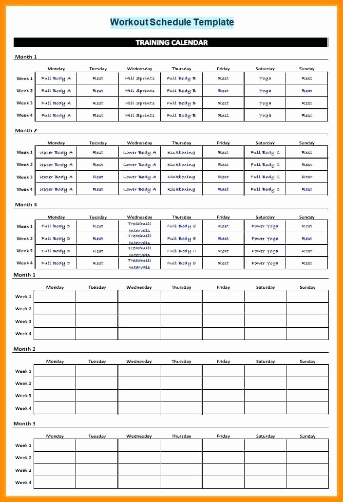 Training Schedule Template Excel Download by – Fatfreezing
