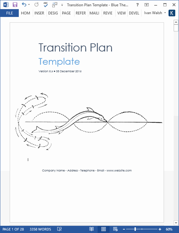 Transition Plan – Ms Word Template – Instant Download