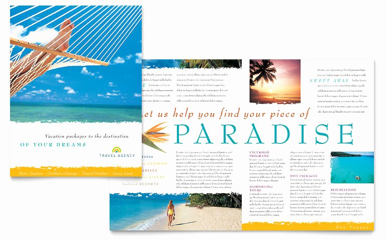 Travel Agency Brochure Template Word &amp; Publisher