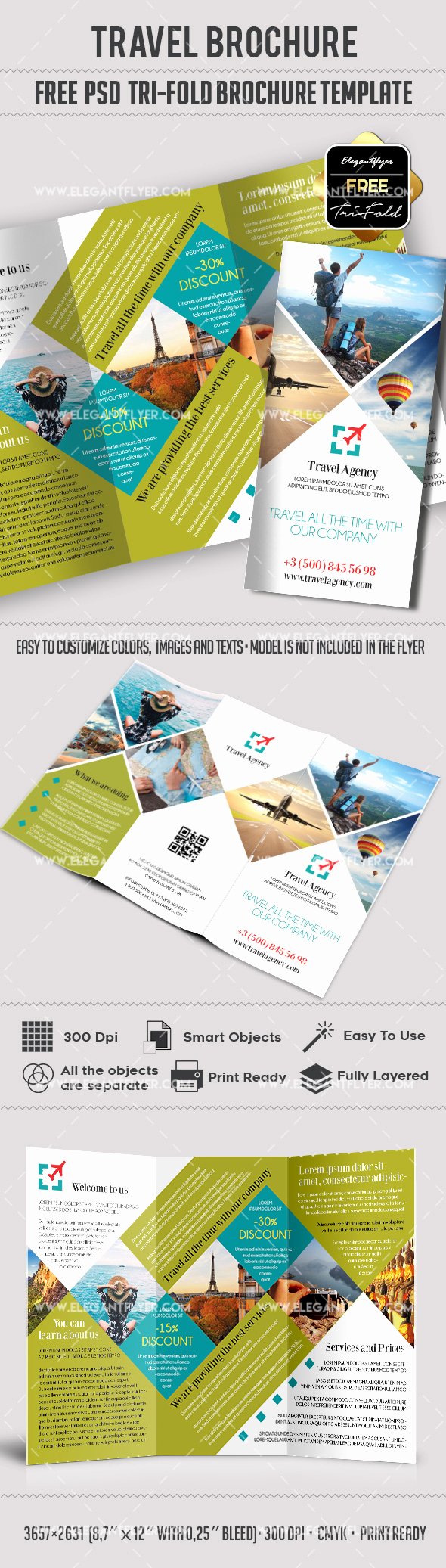 Travel – Free Psd Tri Fold Psd Brochure Template – by