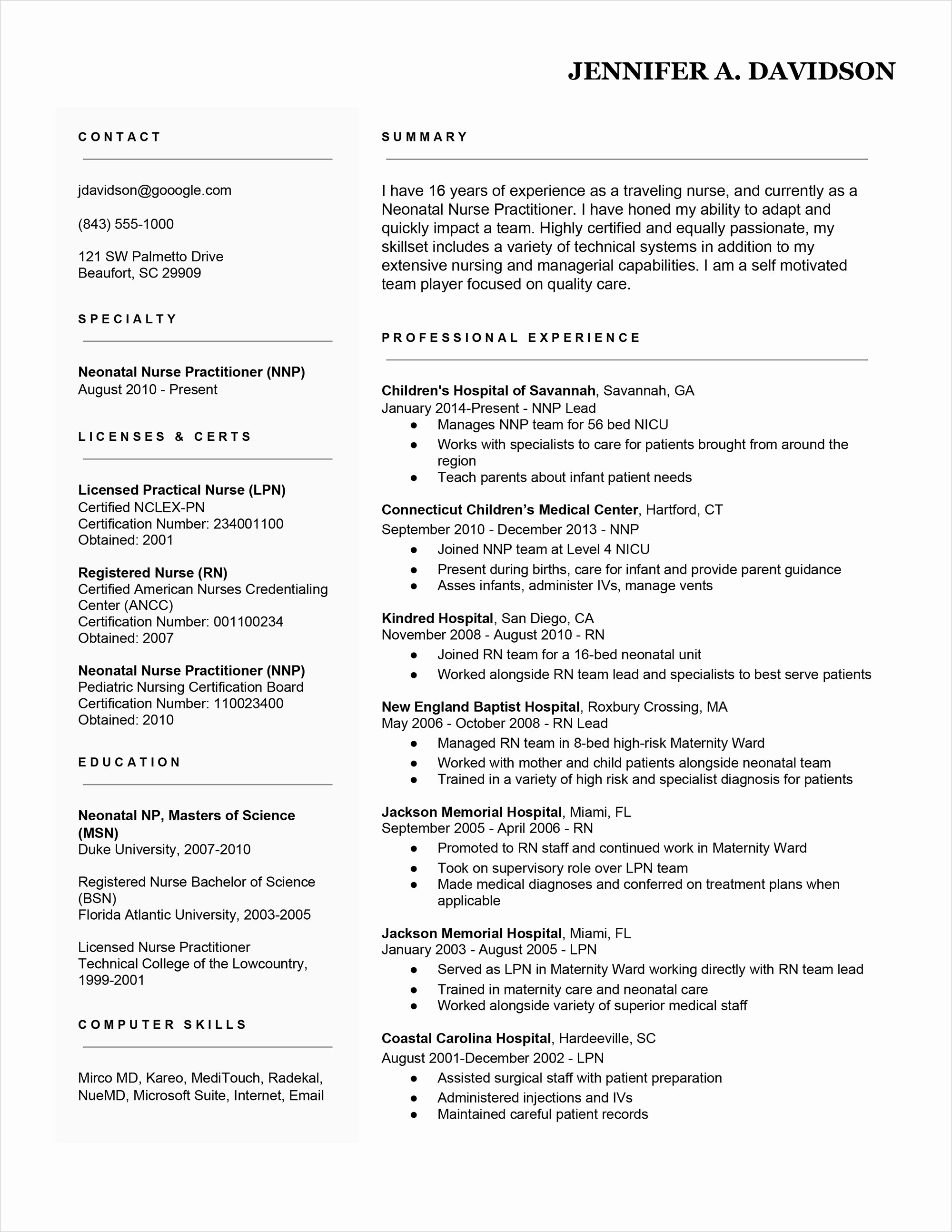 Travel Nurse Resume Examples 7 Secrets for Standing Out