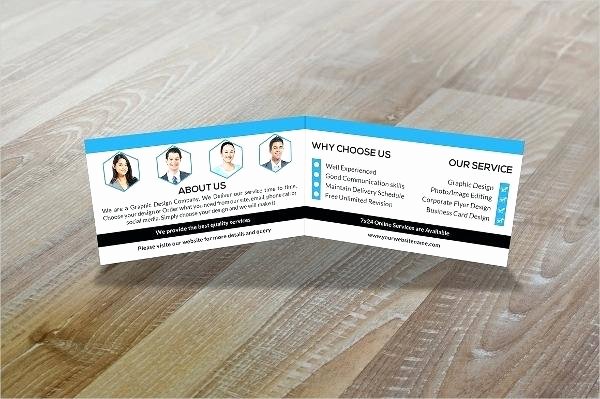 Tri Fold Business Cards Template Folded Business Cards