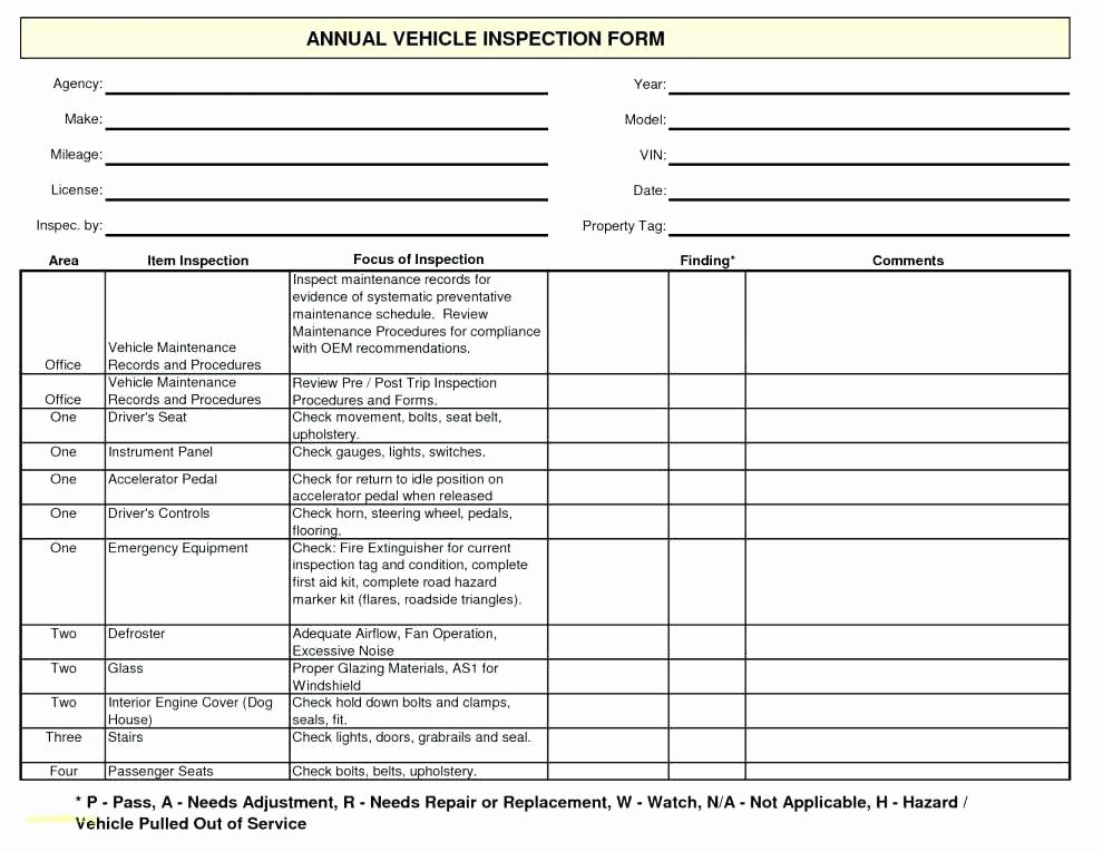 Truck Trailer Condition Report form Item Equipment