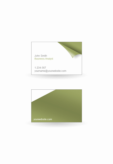 Turn the Page Business Card Template for Powerpoint